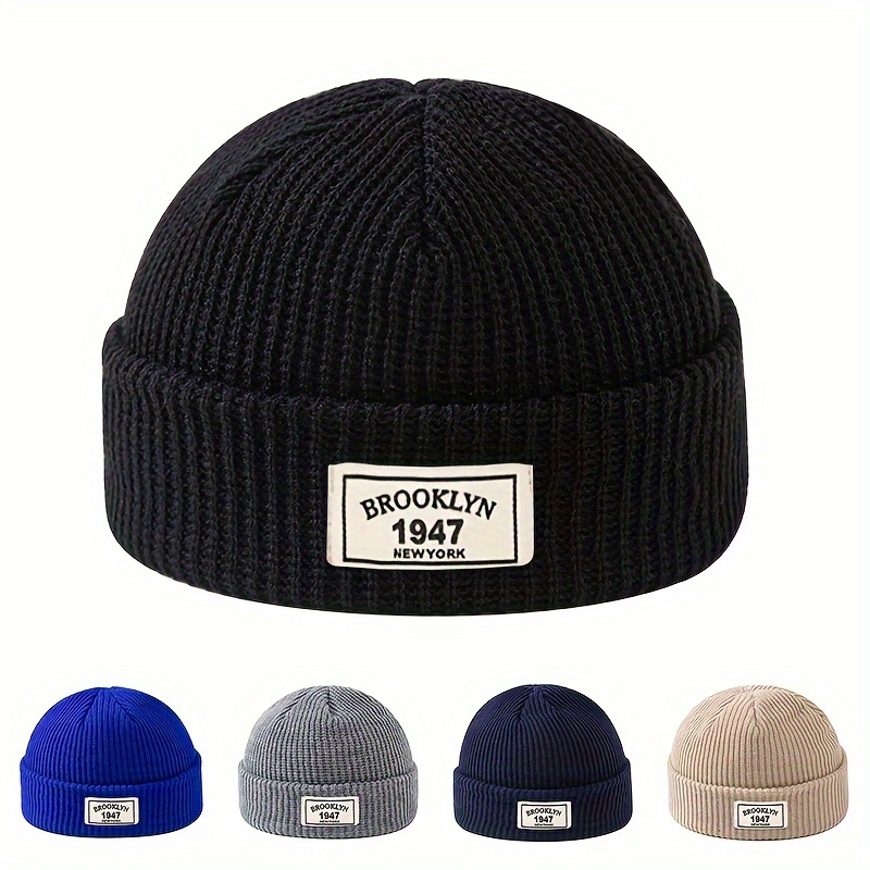 Beanie Cuffed Knit - Topi Beanie Rajut Bergaris Unisex Brooklyn