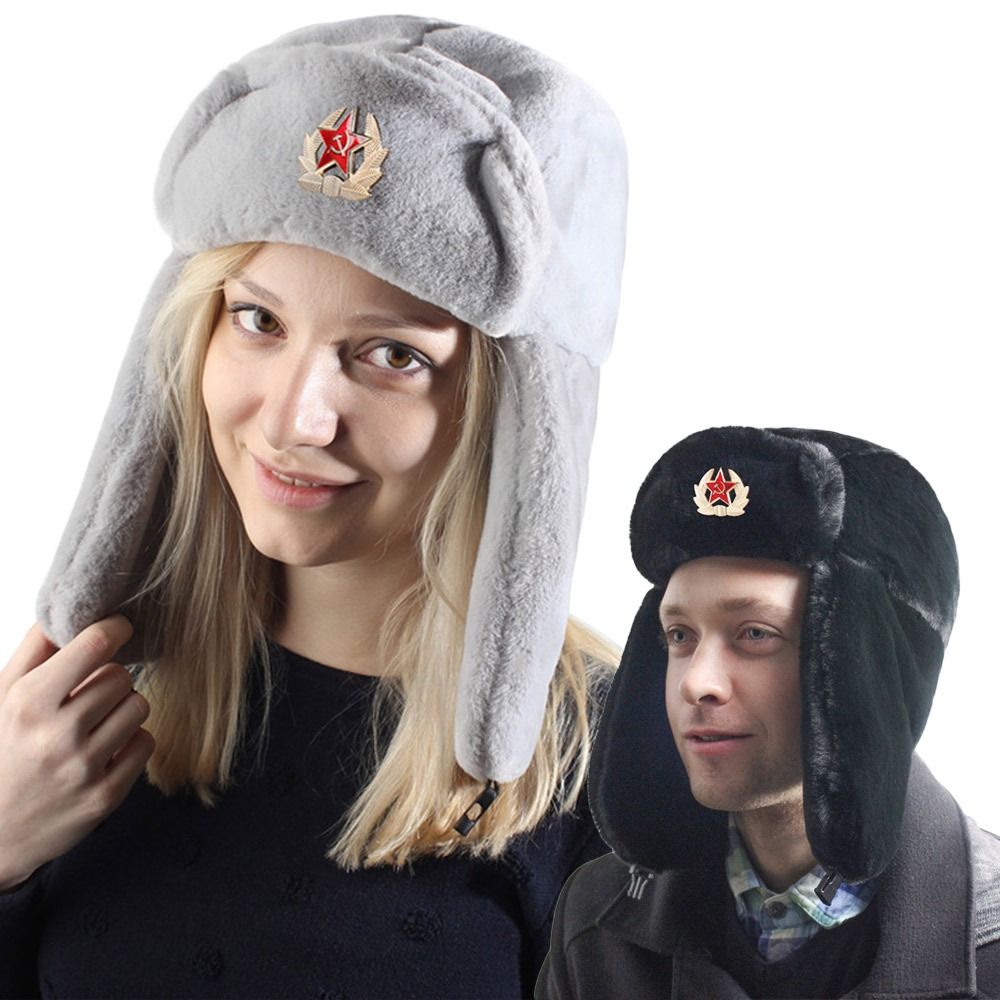 Winter Trapper Hat - Topi Bomber tebal untuk pria wanita,