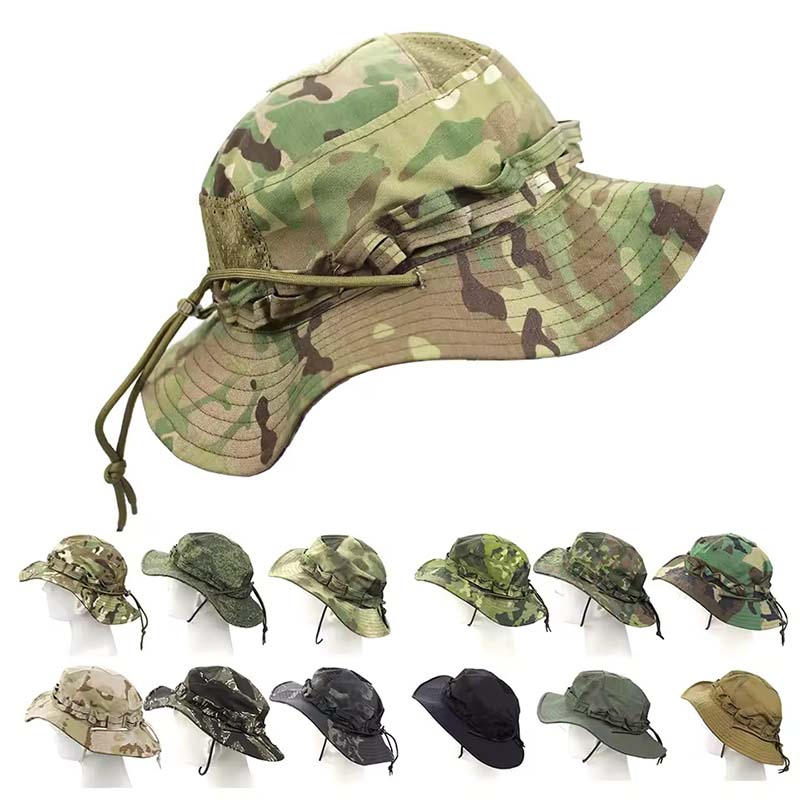 Boonie Hat Tactical - Topi Bucket Outdoor Kamuflase, Topi Boonie