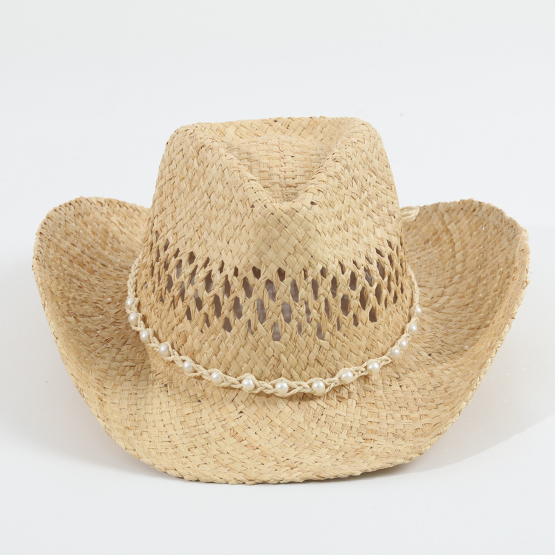 Cowboy Hat Straw - Topi jerami koboi baru uniseks, desain