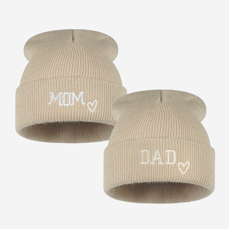 2pc Topi Rajut Bordir Serasi u - Beanie Cuffed Knit ulasan dan harga